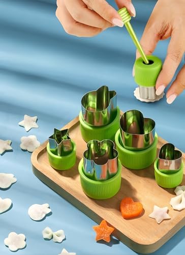 zbstream 12pcs Purple Vegetable Cutter Shapes Set for Kids Baking
