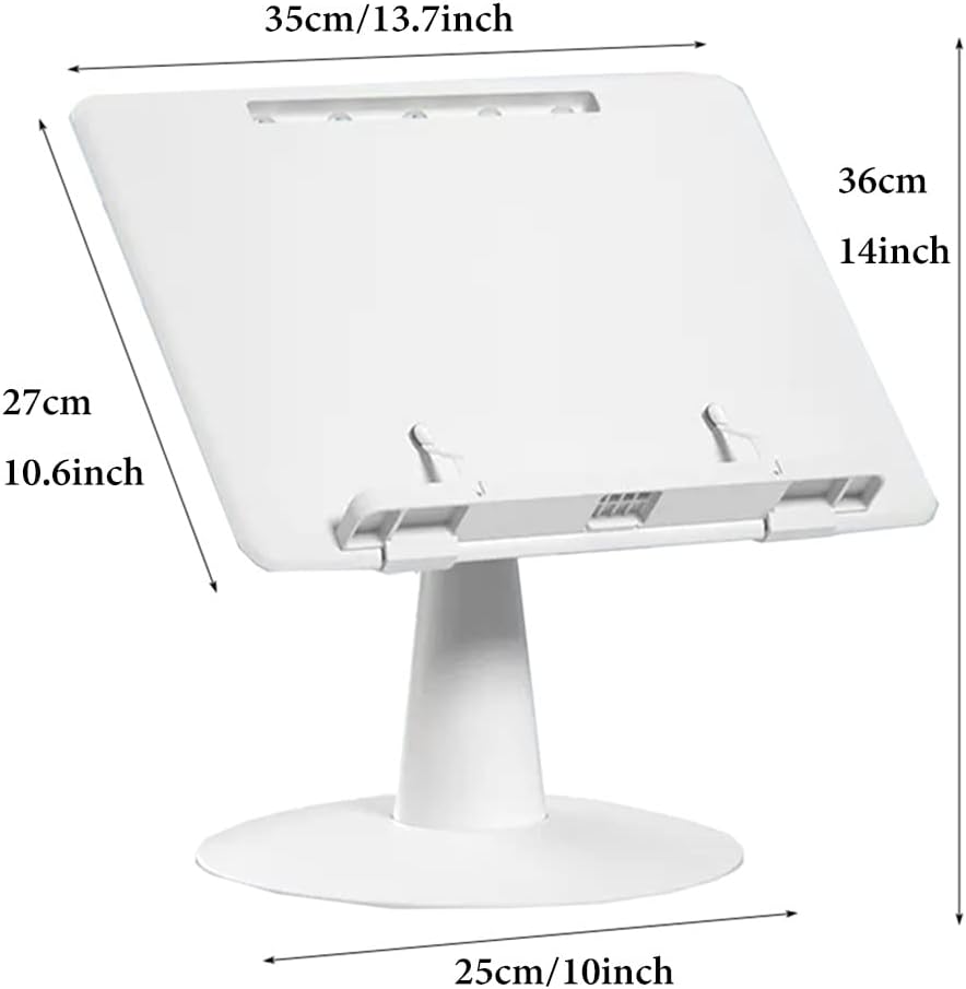 Adjustable Book Stand with 4 Gear Angles for Reading and Tablet Use