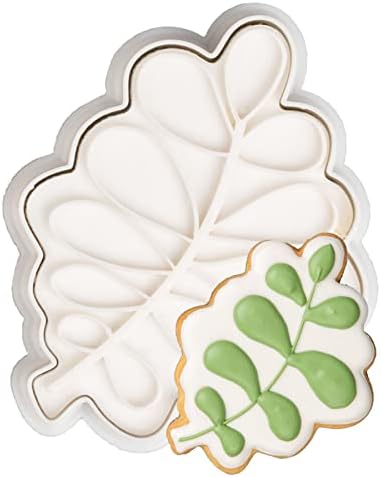 Flycalf Wedding Cookie Cutters with Oak Leaf and Plunger Stamps