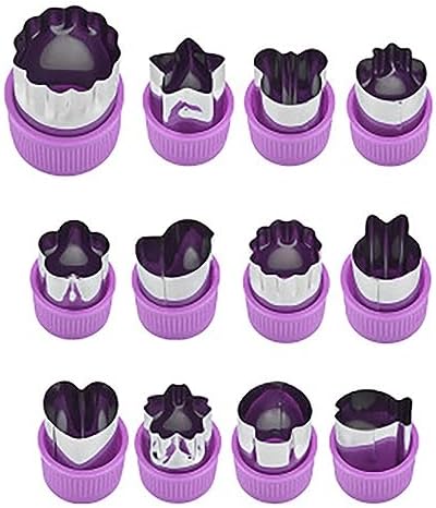 Pokinge 12Pcs Vegetable Flower Cutter Set