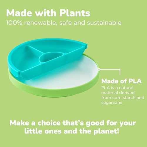 Omie Easy Scoop Plates for Kids Green