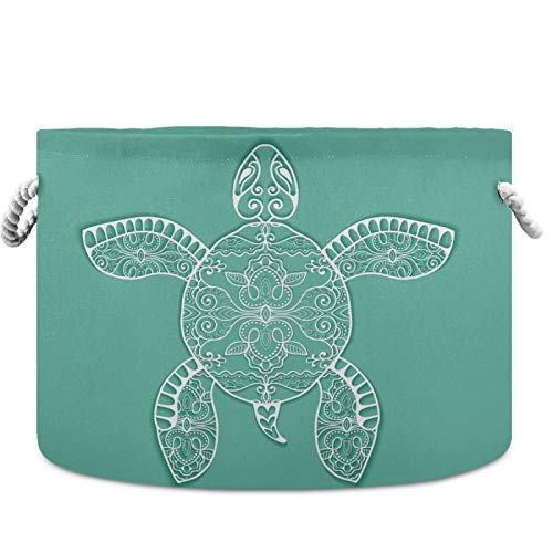 visesunny Collapsible Laundry Basket with Turtle Design