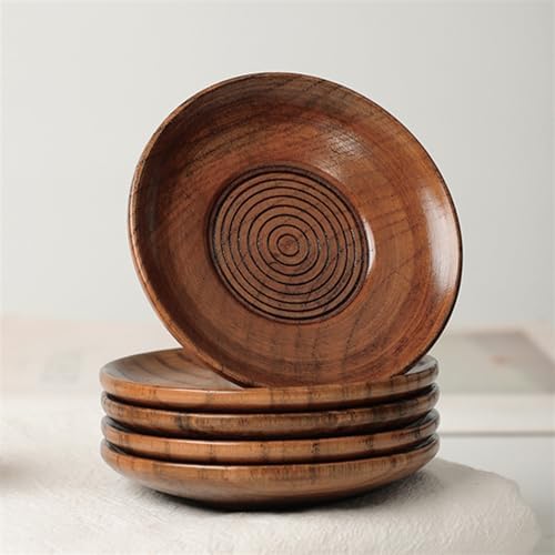 Solid Wood Wine Glass Deli Topper with Coaster Holder 5pcs