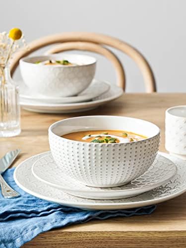 LE TAUCI 16 Piece Dinnerware Set Arctic White