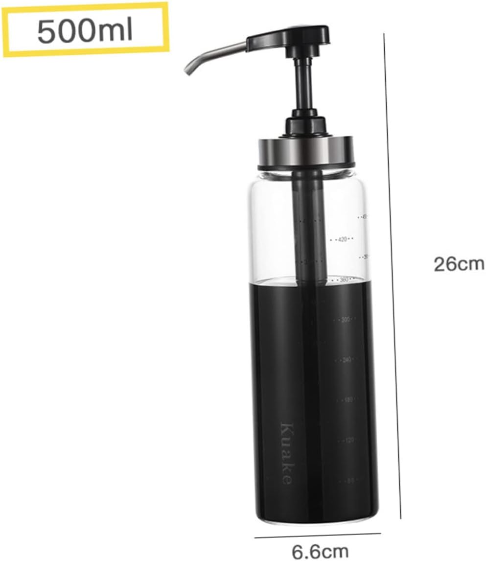 500ml Glass Stainless Steel Squeeze Sauce Bottle