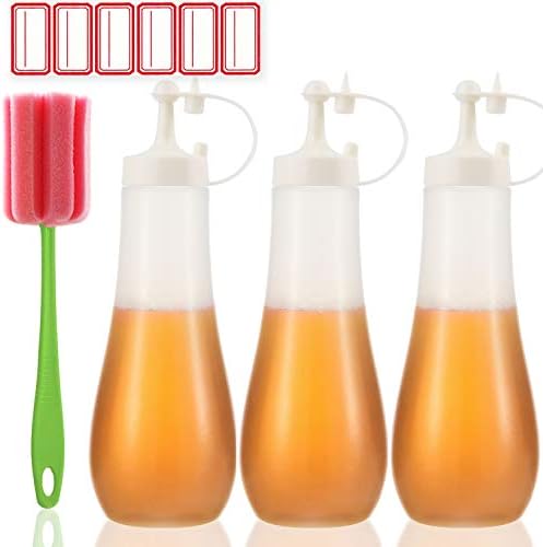 SUJUDE Condiment Squeeze Bottle Pack of 3 16 OZ