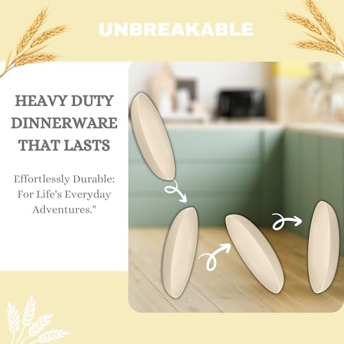 ECOSTAR Unbreakable Wheat Straw Dinnerware Set