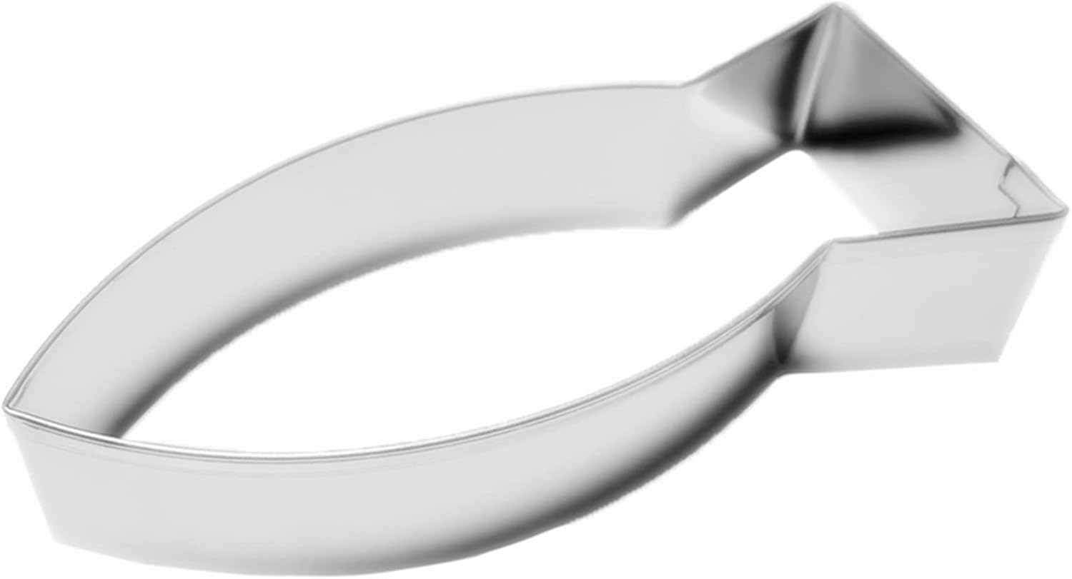 Comais Large Fish Cookie Cutter - 46 Inch Stainless Steel Jesus Fish Mold