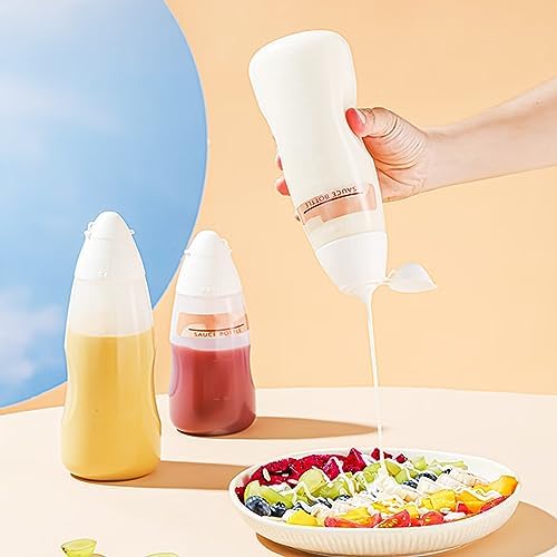 ORIJOYNA 18 oz Condiment Squeeze Bottles 3-Pack