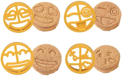 Bentology Emoji Cutters 4-Pack Set for Cookies Sandwiches More