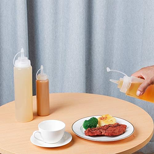 Uxcell 8oz Squeeze Bottle with Cap for Condiments and Kitchen Use
