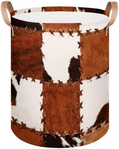 Bardic Retro Cows Laundry Basket 16W x 20H