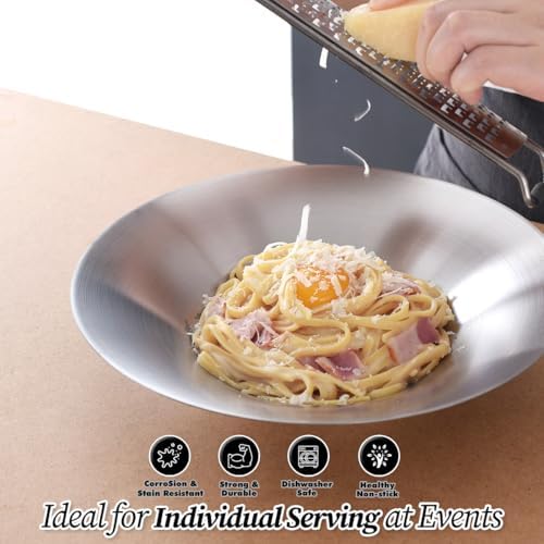WAGENSTEIGER 4-Piece Brushed Stainless Steel Plates Set