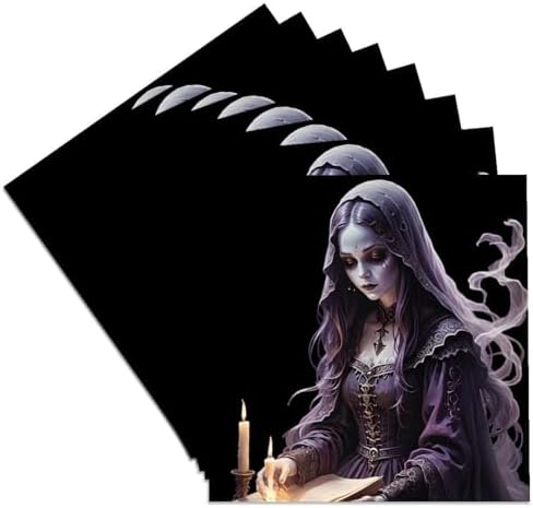 3dRose Gothic Ghost Book of Spells Coasters Set