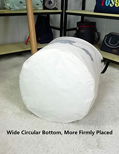 QUEENLALA Collapsible Laundry Basket with Elephant Design