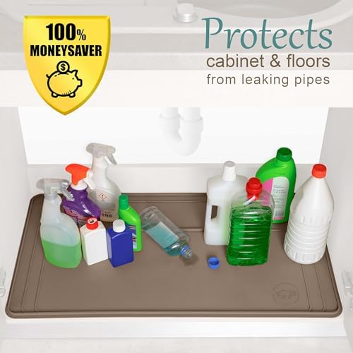 Famous Dino Under Sink Mat - Adjustable Waterproof