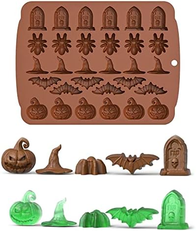 Junhcone Halloween Silicone Baking Molds 4 Colors
