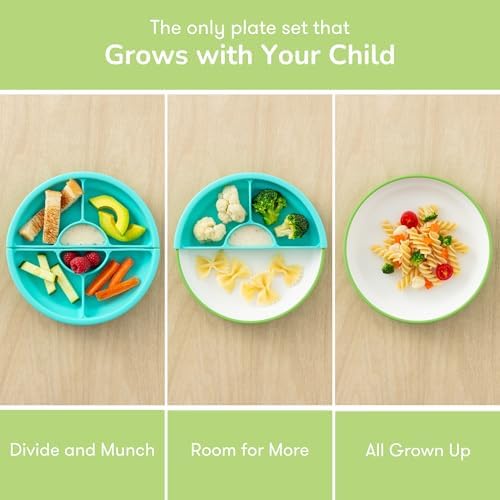 Omie Easy Scoop Plates for Kids Green