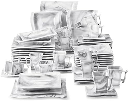 MALACASA 60-Piece Porcelain Dinnerware Set for 12