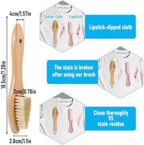 Ouligay Soft Bristle Laundry Stain Brush for Delicate Fabrics