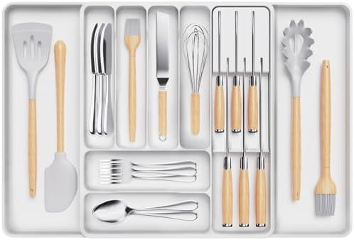 Lifewit Expandable Flatware Organizer for Kitchen Drawers