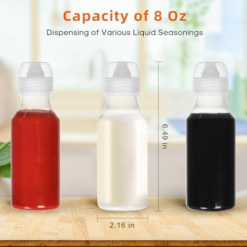VOOCAT 8 oz Condiment Squeeze Bottles Set of 4