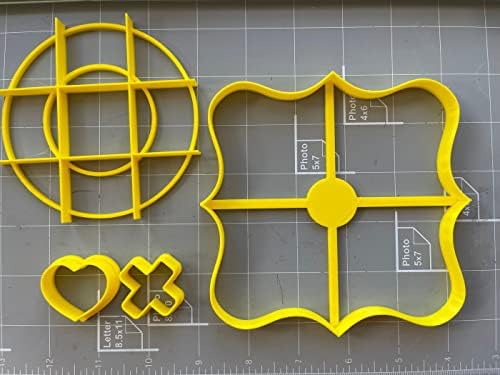 Heart Tic Tac Toe Game Cookie Cutter Set
