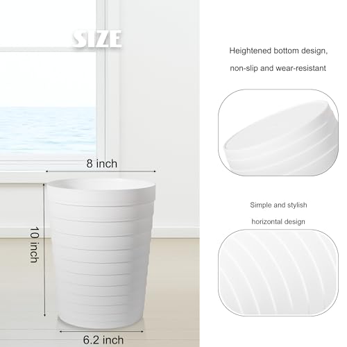 UUJOLY Small Trash Can 18 Gallon White 1