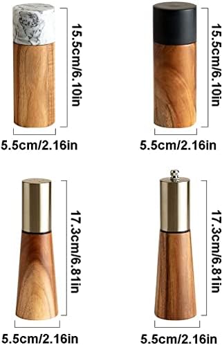 ZAEGO Refillable Pepper Mill Set Solid Wood