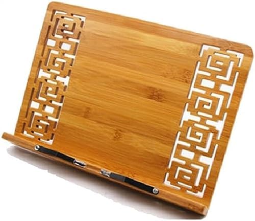 Adjustable Bamboo Book Stand with Foldable Design 1