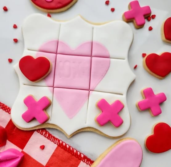 Heart Tic Tac Toe Game Cookie Cutter Set