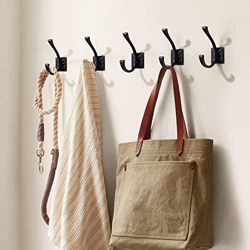 TUNNY 5 Pack Antique Wall Hanging Coat Hooks