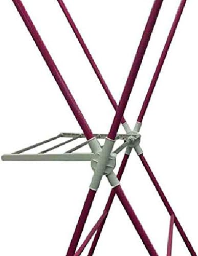 Benzara Folding Laundry Rack Pink