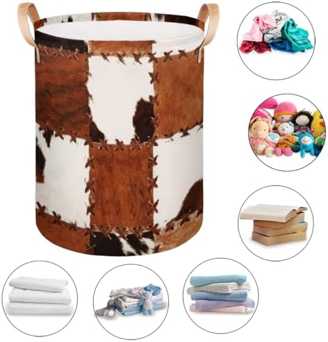Bardic Retro Cows Laundry Basket 16W x 20H