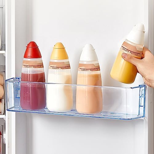 ORIJOYNA 18 oz Condiment Squeeze Bottles 3-Pack