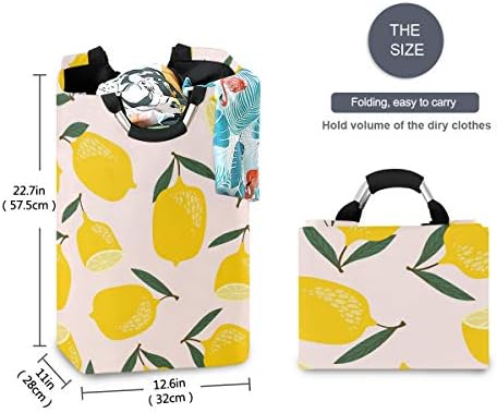 MOYYO Trendy Lemons Laundry Basket Foldable