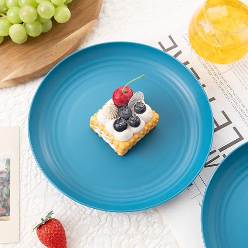 LIYH 20 PCS Wheat Straw Plates - 9 Inch Unbreakable Dinnerware