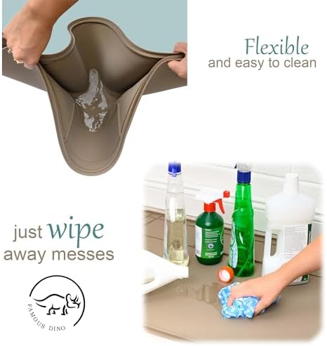 Famous Dino Under Sink Mat - Adjustable Waterproof