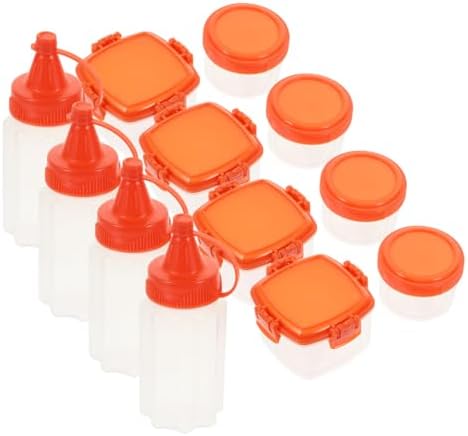 Homoyoyo 12pcs Mini Condiment Bottles Set - Reusable for Travel and Meal Prep