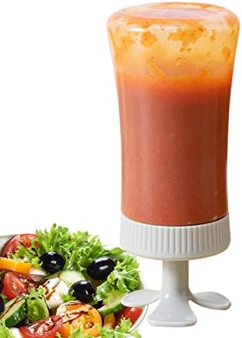 Tmay Squeeze Sauce Bottle with Inverted Design and Non-Spill Tip