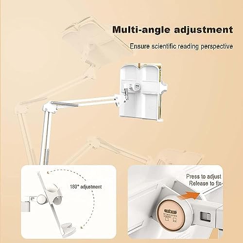 Adjustable Book Holder for Hands Free Reading Foldable and Swivel