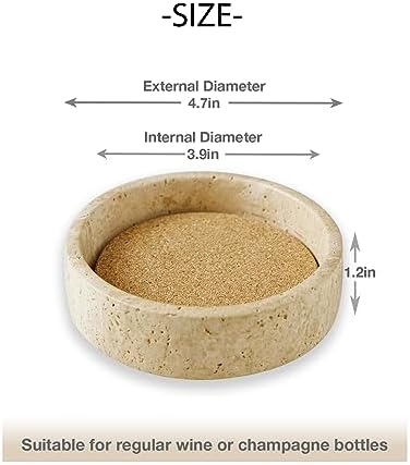 100 Travertine Wine Coaster - Marble Taper Candle Holder