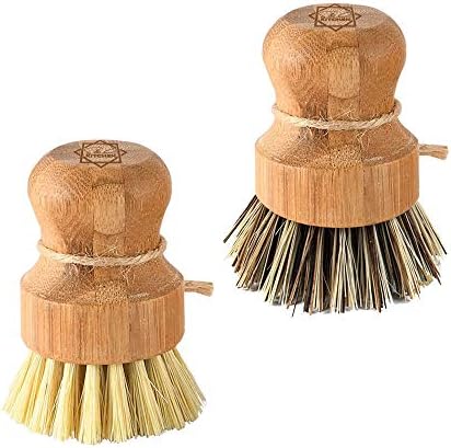 S C Bamboo Dish Scrub Brush Set of 2