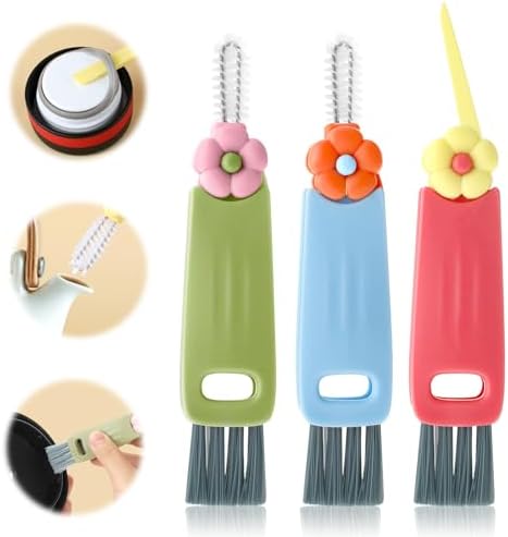 3Pcs 3 in 1 Cup Lid Cleaning Brush Set with Straw Cleaner