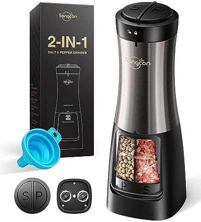 SANGCON 2 in 1 Electric Salt Pepper Mill Set