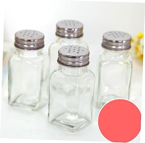 OKUMEYR Square Glass Condiment Bottles Set for Home BBQ