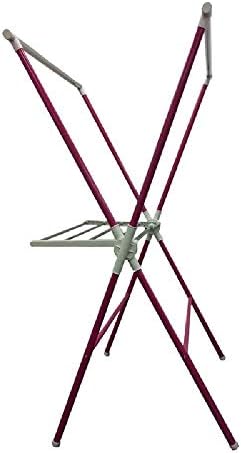 Benzara Folding Laundry Rack Pink