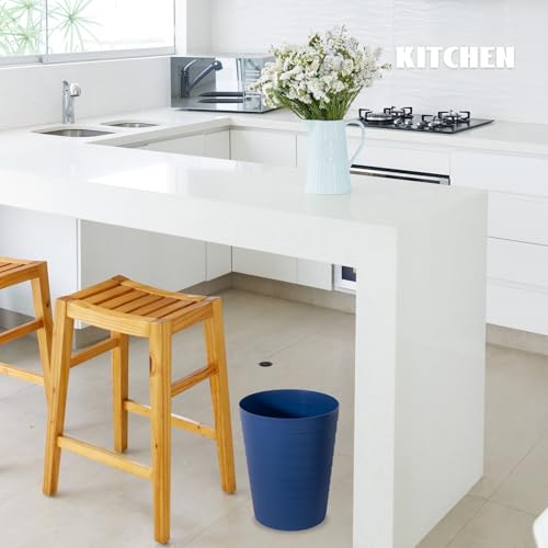 UUJOLY Small Trash Can 18 Gallon Navy Blue