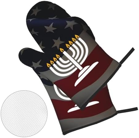Happy Hanukkah Oven Mitts and Pot Holders Set 4 PCS 1