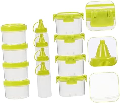 Ciieeo 12pc Set Square Sauce Bottles